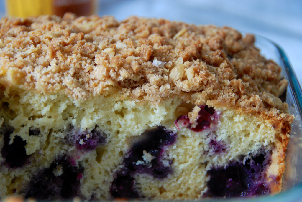 blueberry buckle coffee cake - Two Red Bowls