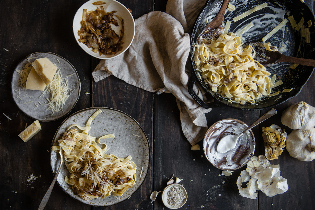 Jammy Onion and Miso Pasta Recipe
