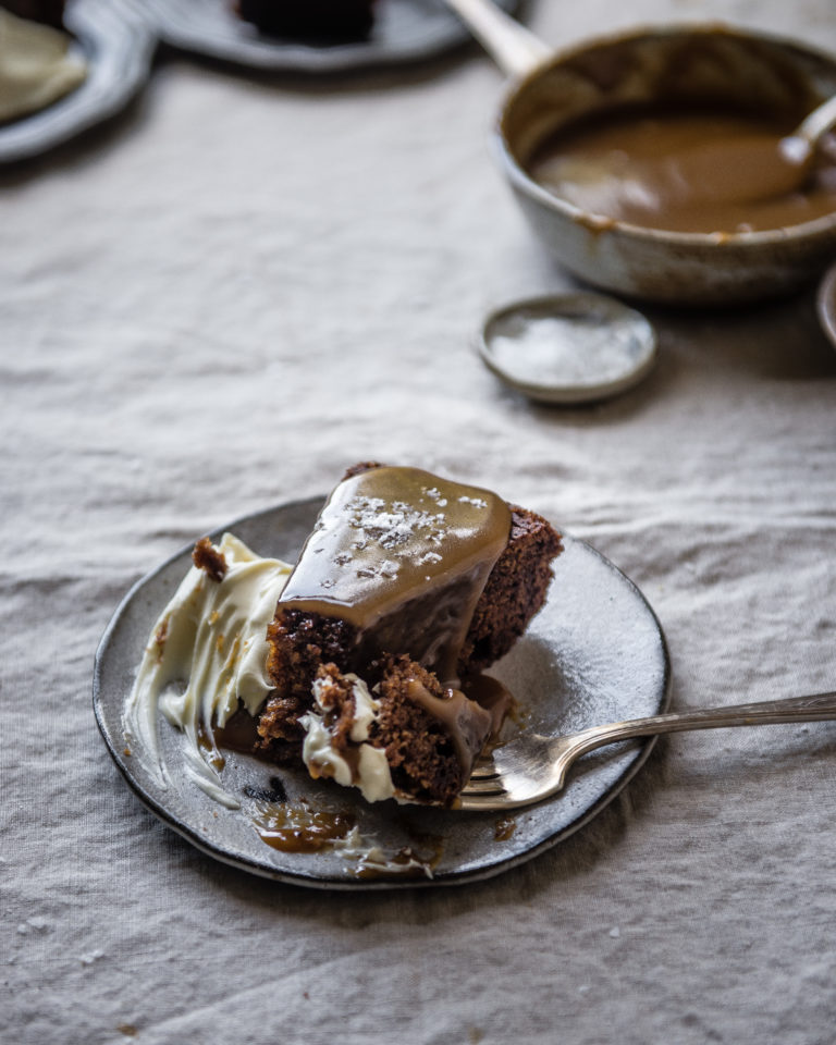 sticky toffee pudding with mascarpone butterscotch - Two Red Bowls