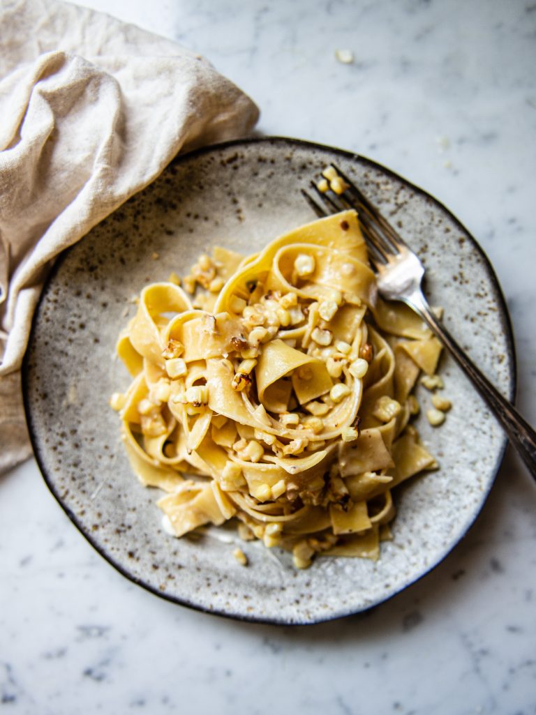 corn, miso, & mascarpone pasta